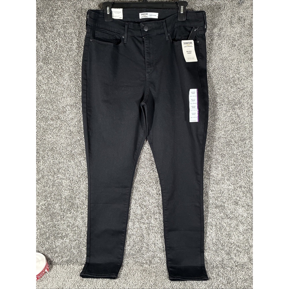 Levi Strauss Signature Gold Mid Rise Skinny Size 16 M 33w 30 L